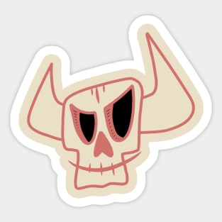 Angry skull Sticker